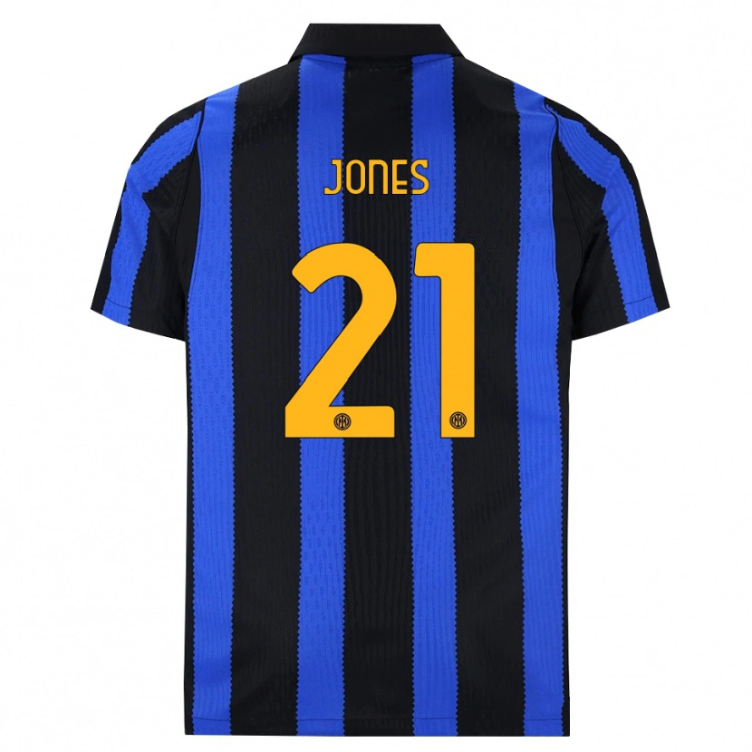Danxen Homme Maillot Curtis Jones #21 Noir Bleu Jaune Tenues Domicile 2026/27 T-Shirt