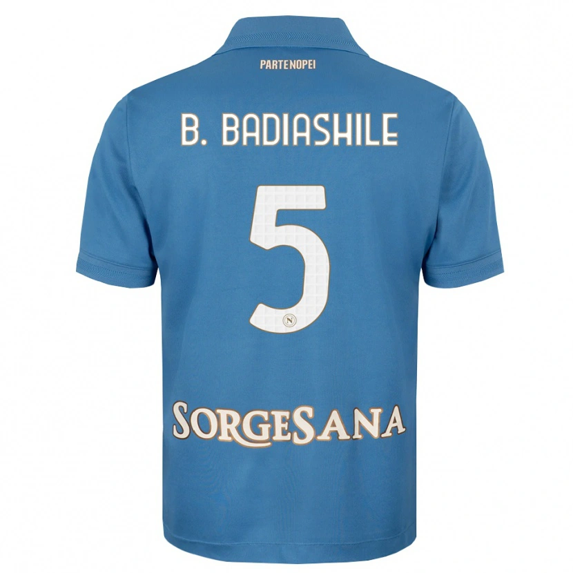 Danxen Homme Maillot Benoît Badiashile #5 Bleu Brumeux Blanc Tenues Domicile 2026/27 T-Shirt