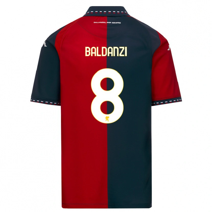 Danxen Homme Maillot Tommaso Baldanzi #8 Rouge Noir Blanc Tenues Domicile 2026/27 T-Shirt