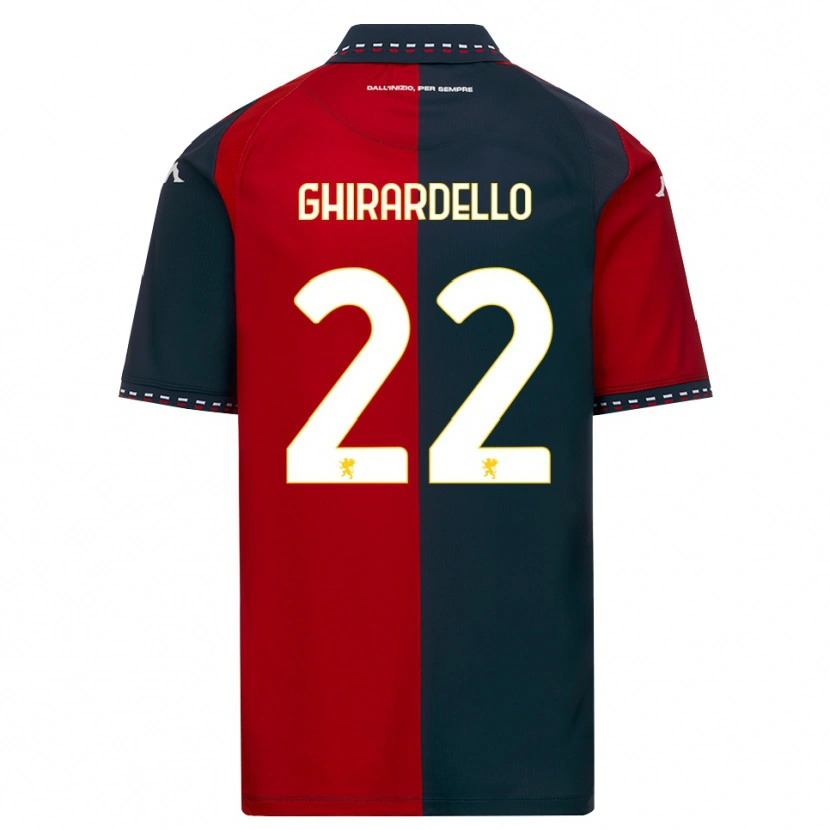 Danxen Homme Maillot Tommaso Ghirardello #22 Rouge Noir Blanc Tenues Domicile 2026/27 T-Shirt