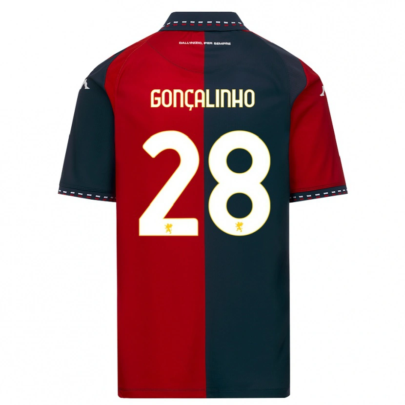 Danxen Homme Maillot João Gonçalinho #28 Rouge Noir Blanc Tenues Domicile 2026/27 T-Shirt