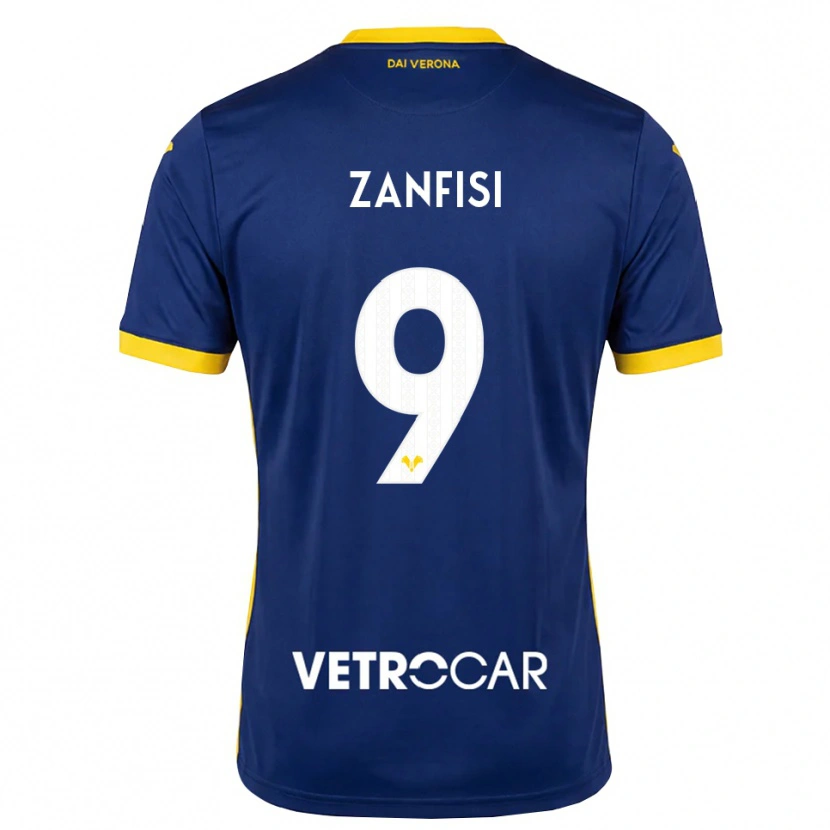 Danxen Homme Maillot Riccardo Zanfisi #9 Bleu Roi Jaune Blanc Tenues Domicile 2026/27 T-Shirt