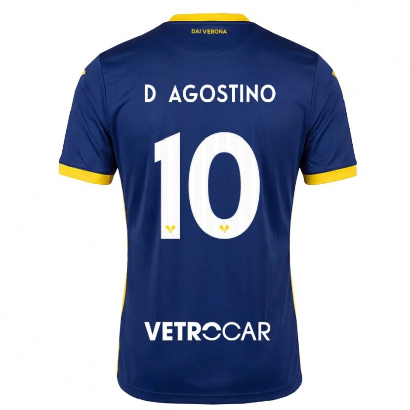 Danxen Homme Maillot Samuele D'agostino #10 Bleu Roi Jaune Blanc Tenues Domicile 2026/27 T-Shirt