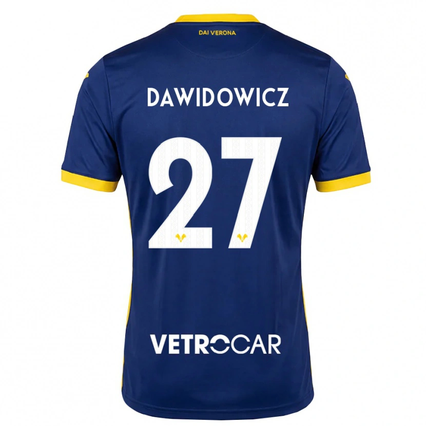 Danxen Homme Maillot Pawel Dawidowicz #27 Bleu Roi Jaune Blanc Tenues Domicile 2026/27 T-Shirt