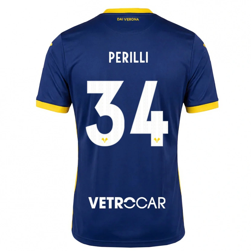 Danxen Homme Maillot Simone Perilli #34 Bleu Roi Jaune Blanc Tenues Domicile 2026/27 T-Shirt