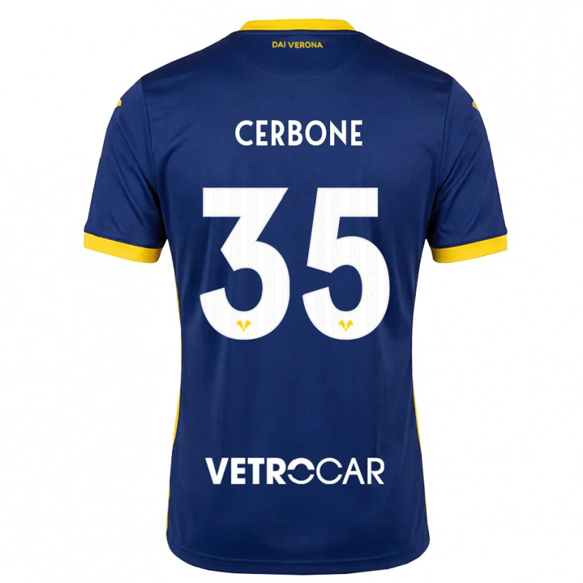 Danxen Homme Maillot Salvatore Cerbone #35 Bleu Roi Jaune Blanc Tenues Domicile 2026/27 T-Shirt