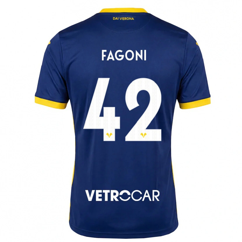 Danxen Homme Maillot Marco Fagoni #42 Bleu Roi Jaune Blanc Tenues Domicile 2026/27 T-Shirt