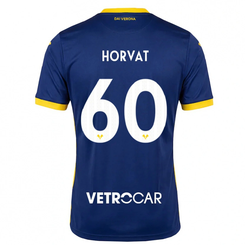 Danxen Homme Maillot Mihaela Horvat #60 Bleu Roi Jaune Blanc Tenues Domicile 2026/27 T-Shirt