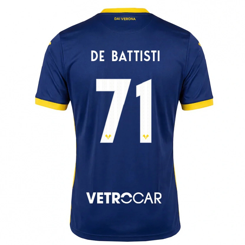 Danxen Homme Maillot Davide De Battisti #71 Bleu Roi Jaune Blanc Tenues Domicile 2026/27 T-Shirt