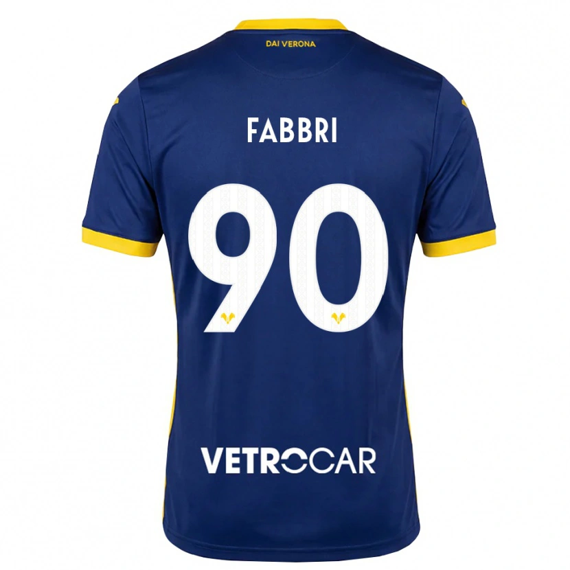Danxen Homme Maillot Alessandro Fabbri #90 Bleu Roi Jaune Blanc Tenues Domicile 2026/27 T-Shirt