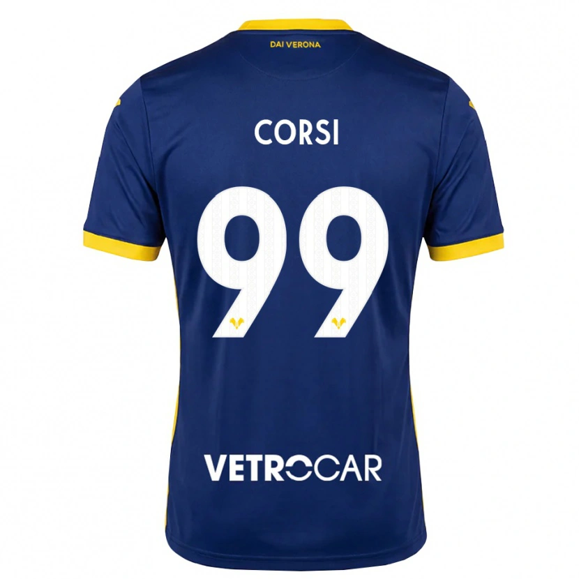 Danxen Homme Maillot Sara Corsi #99 Bleu Roi Jaune Blanc Tenues Domicile 2026/27 T-Shirt