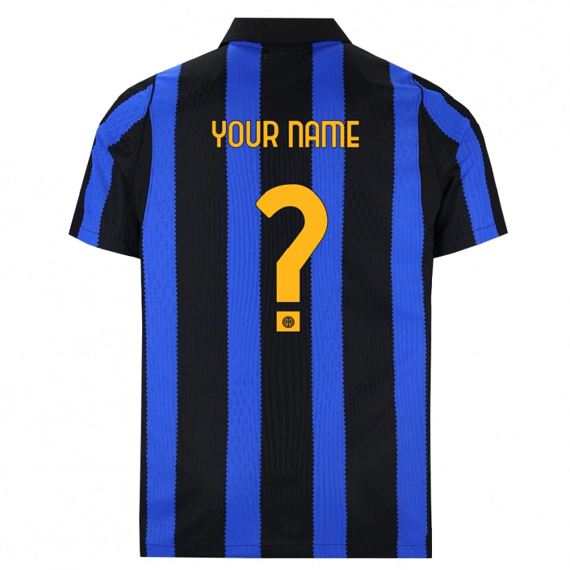 Danxen Homme Maillot Votre Nom #0 Noir Bleu Jaune Tenues Domicile 2026/27 T-Shirt