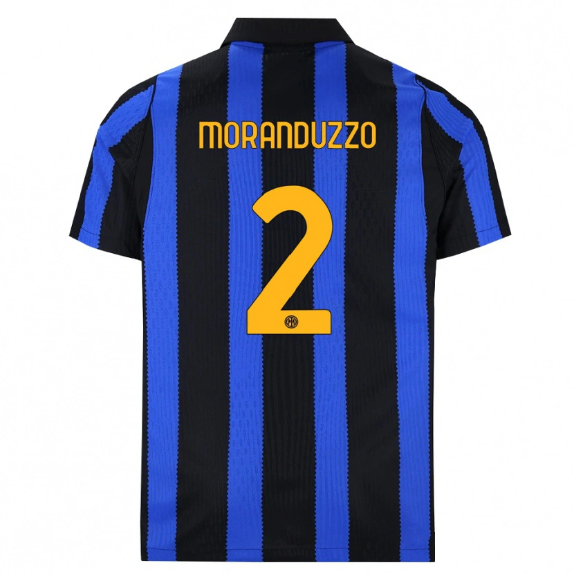 Danxen Homme Maillot Nicolo Moranduzzo #2 Noir Bleu Jaune Tenues Domicile 2026/27 T-Shirt