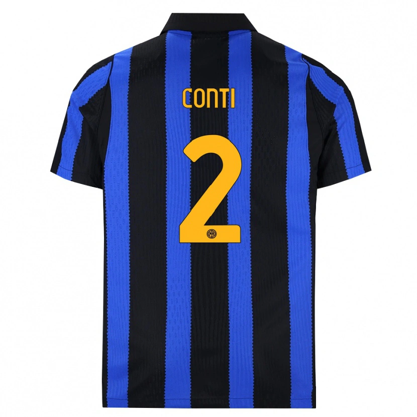 Danxen Homme Maillot Arturo Conti #2 Noir Bleu Jaune Tenues Domicile 2026/27 T-Shirt