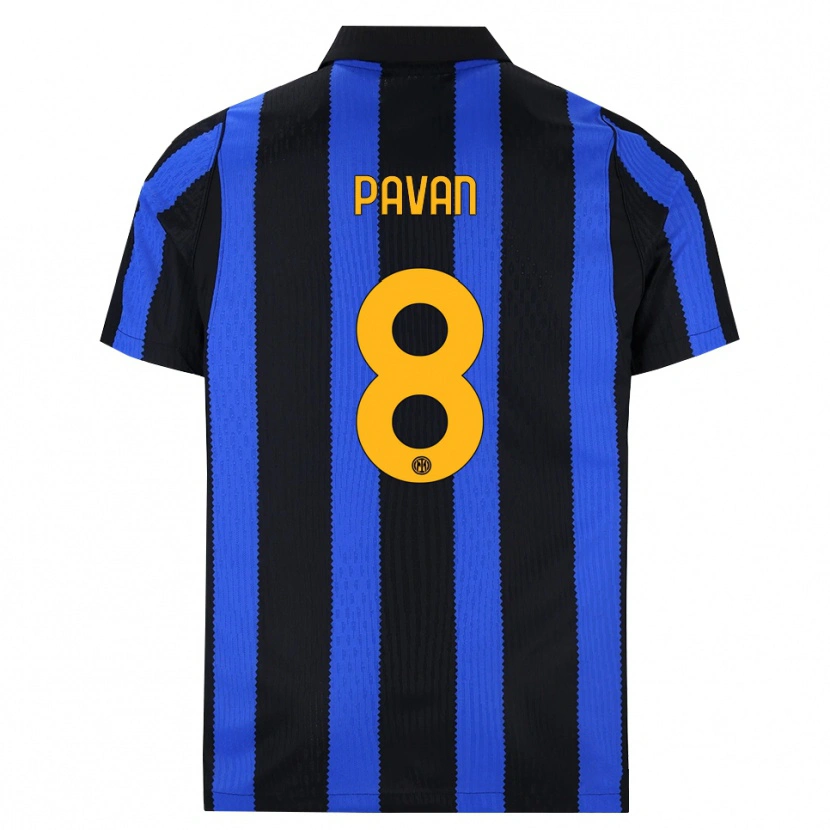 Danxen Homme Maillot Matilde Pavan #8 Noir Bleu Jaune Tenues Domicile 2026/27 T-Shirt