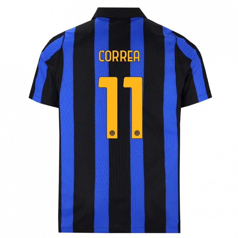 Danxen Homme Maillot Joaquin Correa #11 Noir Bleu Jaune Tenues Domicile 2026/27 T-Shirt