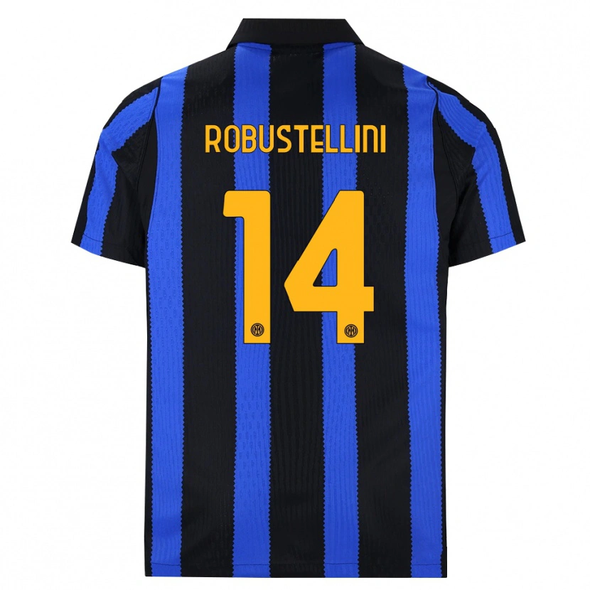 Danxen Homme Maillot Chiara Robustellini #14 Noir Bleu Jaune Tenues Domicile 2026/27 T-Shirt