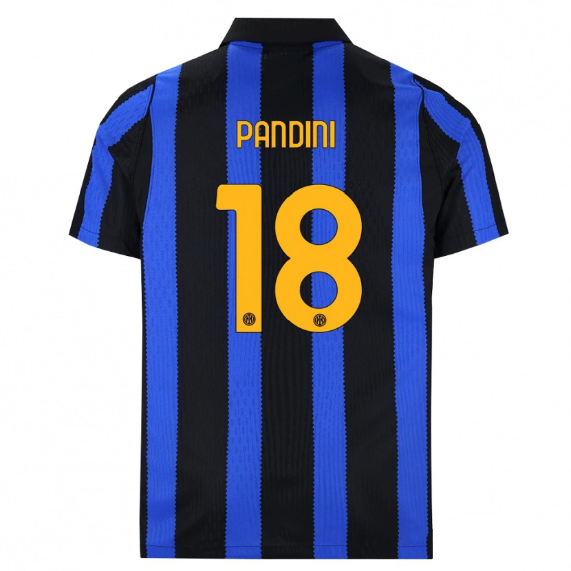 Danxen Homme Maillot Marta Pandini #18 Noir Bleu Jaune Tenues Domicile 2026/27 T-Shirt