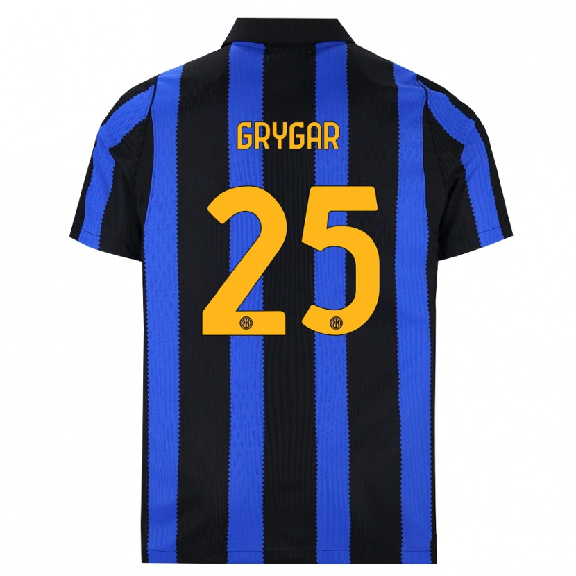 Danxen Homme Maillot Samuel Grygar #25 Noir Bleu Jaune Tenues Domicile 2026/27 T-Shirt