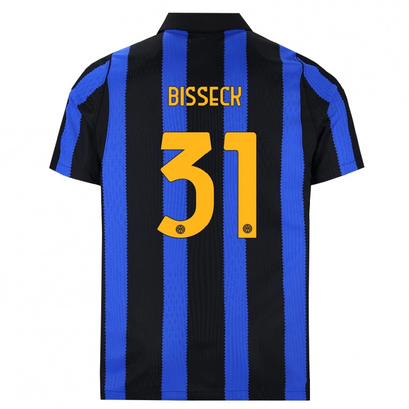 Danxen Homme Maillot Yann Bisseck #31 Noir Bleu Jaune Tenues Domicile 2026/27 T-Shirt