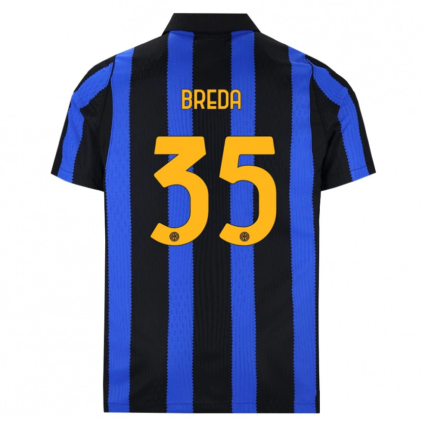 Danxen Homme Maillot Cristian Breda #35 Noir Bleu Jaune Tenues Domicile 2026/27 T-Shirt