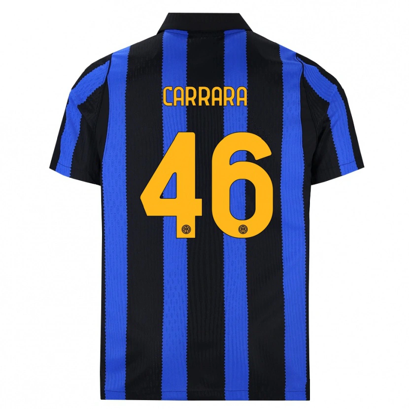 Danxen Homme Maillot Cristian Carrara #46 Noir Bleu Jaune Tenues Domicile 2026/27 T-Shirt