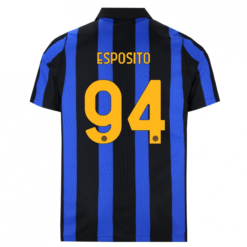 Danxen Homme Maillot Pio Esposito #94 Noir Bleu Jaune Tenues Domicile 2026/27 T-Shirt
