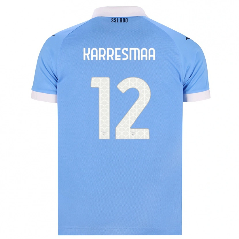 Danxen Homme Maillot Kerttu Karresmaa #12 Bleu Ciel Noir Blanc Tenues Domicile 2026/27 T-Shirt