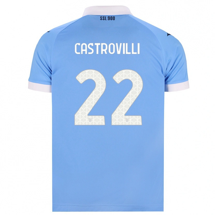 Danxen Homme Maillot Gaetano Castrovilli #22 Bleu Ciel Noir Blanc Tenues Domicile 2026/27 T-Shirt
