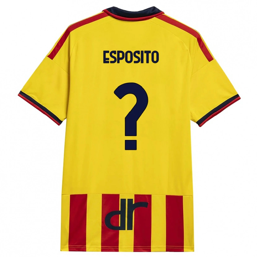 Danxen Homme Maillot Sebastian Esposito #0 Jaune Rouge Tenues Domicile 2026/27 T-Shirt