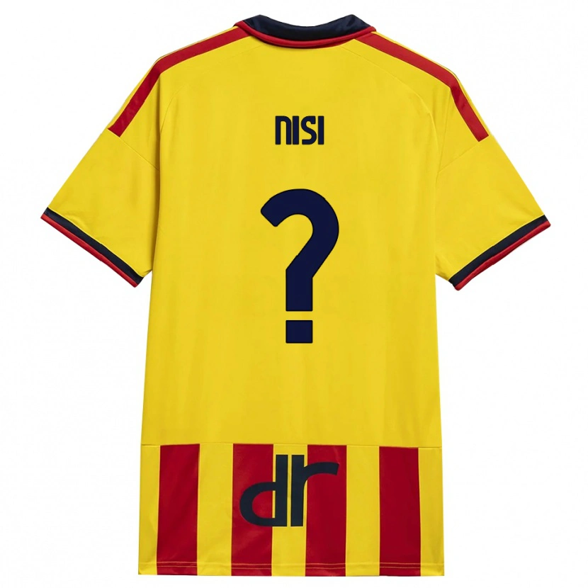 Danxen Homme Maillot Giuseppe Nisi #0 Jaune Rouge Tenues Domicile 2026/27 T-Shirt