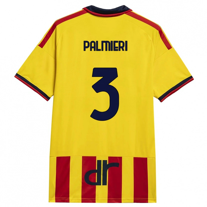 Danxen Homme Maillot Andrea Palmieri #3 Jaune Rouge Tenues Domicile 2026/27 T-Shirt