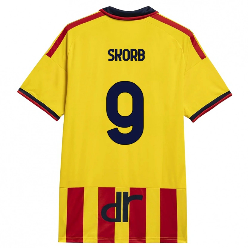 Danxen Homme Maillot Filip Skorb #9 Jaune Rouge Tenues Domicile 2026/27 T-Shirt