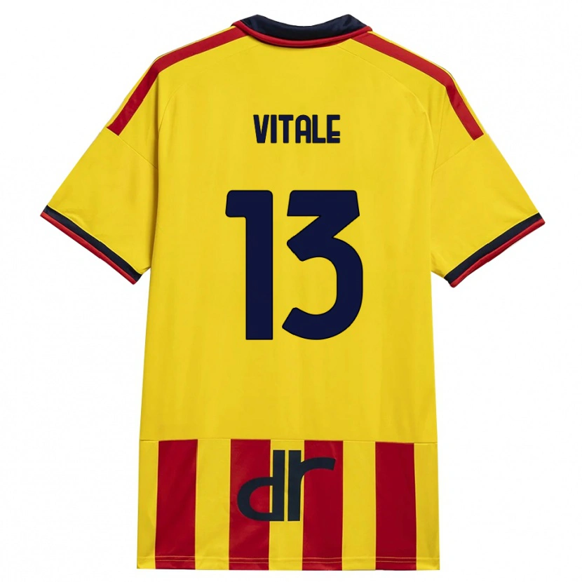 Danxen Homme Maillot Leonardo Vitale #13 Jaune Rouge Tenues Domicile 2026/27 T-Shirt
