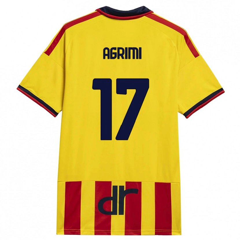 Danxen Homme Maillot Matteo Agrimi #17 Jaune Rouge Tenues Domicile 2026/27 T-Shirt