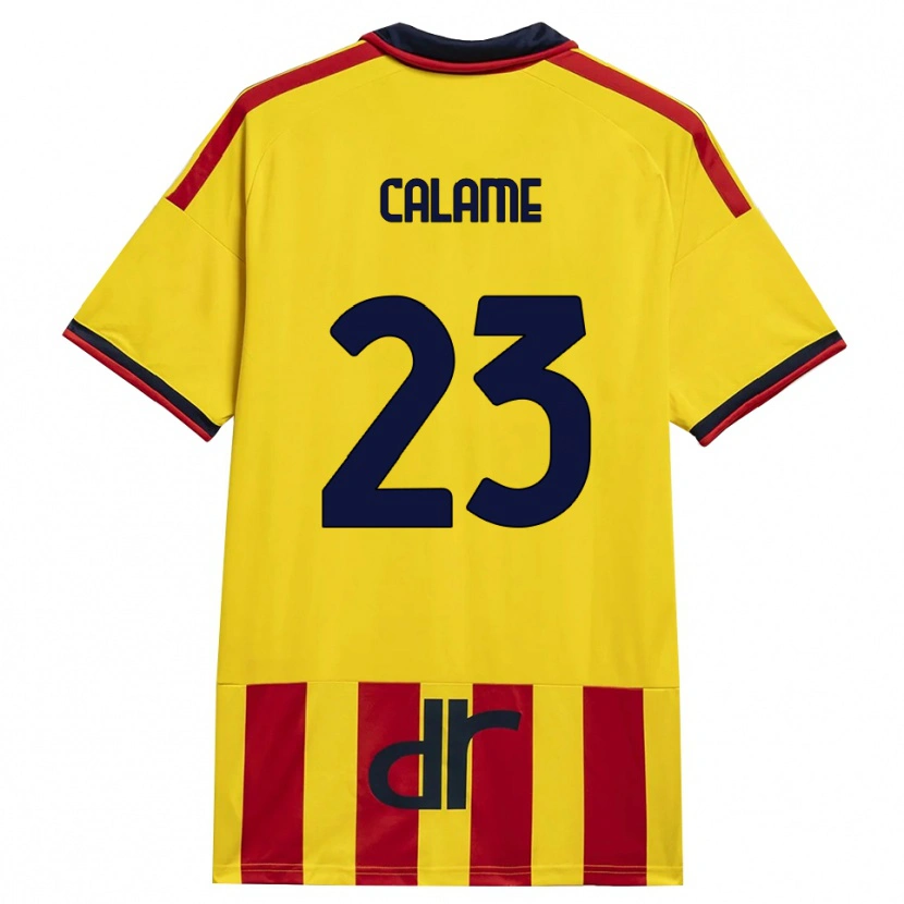 Danxen Homme Maillot Marouane Calame #23 Jaune Rouge Tenues Domicile 2026/27 T-Shirt
