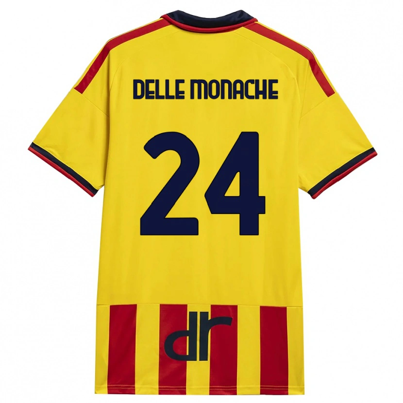 Danxen Homme Maillot Marco Delle Monache #24 Jaune Rouge Tenues Domicile 2026/27 T-Shirt