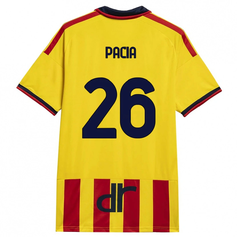 Danxen Homme Maillot Fabiano Pacia #26 Jaune Rouge Tenues Domicile 2026/27 T-Shirt