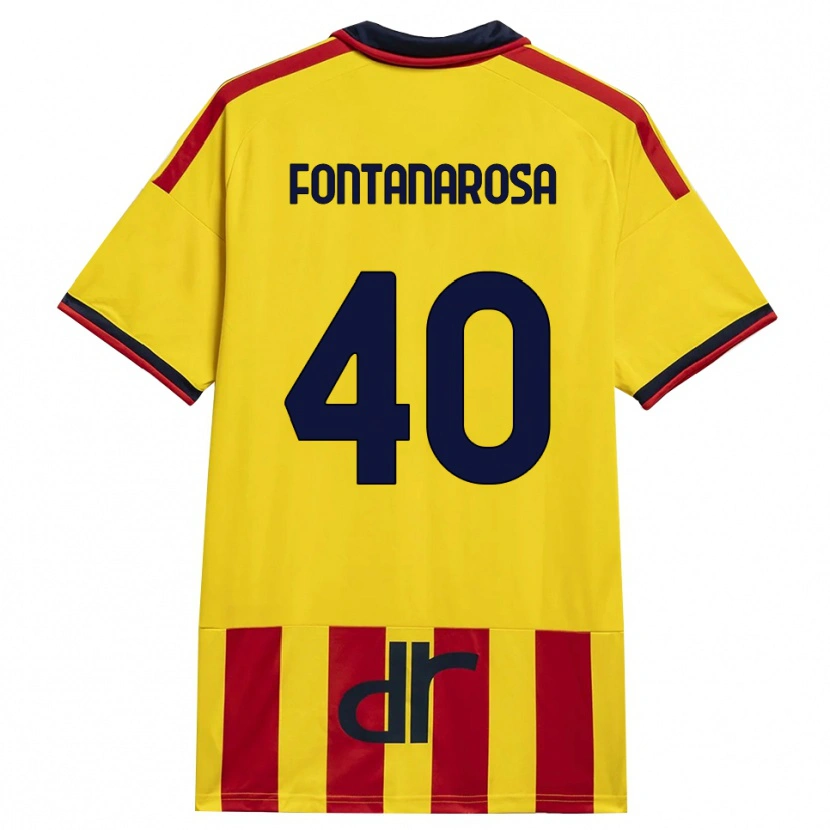 Danxen Homme Maillot Andrea Fontanarosa #40 Jaune Rouge Tenues Domicile 2026/27 T-Shirt