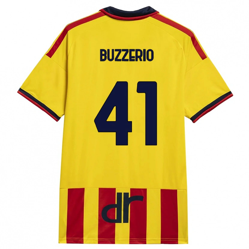 Danxen Homme Maillot Mattia Buzzerio #41 Jaune Rouge Tenues Domicile 2026/27 T-Shirt