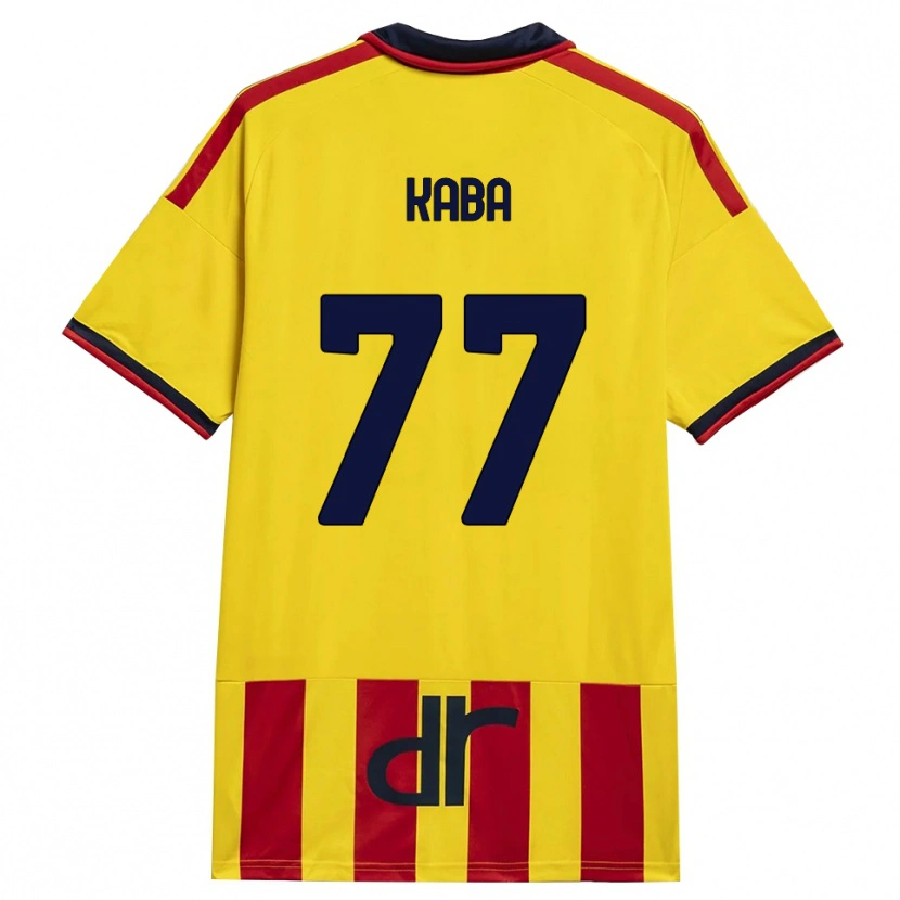 Danxen Homme Maillot Mohamed Kaba #77 Jaune Rouge Tenues Domicile 2026/27 T-Shirt
