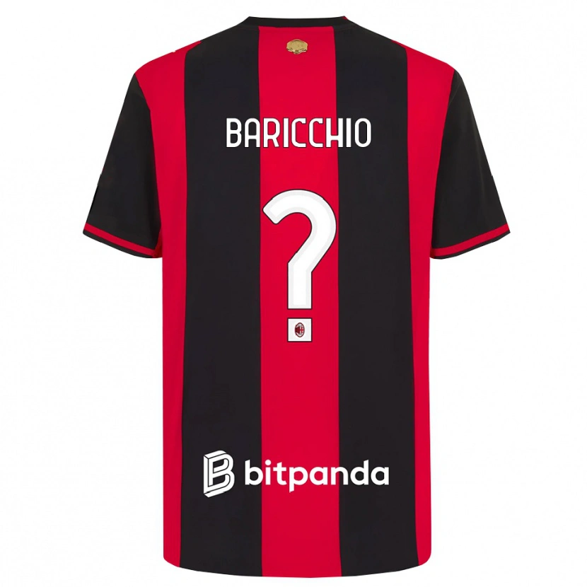 Danxen Homme Maillot Luca Baricchio #0 Rouge Noir Blanc Tenues Domicile 2026/27 T-Shirt