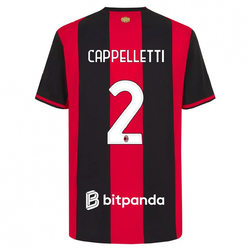 Danxen Homme Maillot Mattia Cappelletti #2 Rouge Noir Blanc Tenues Domicile 2026/27 T-Shirt