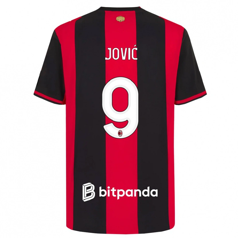 Danxen Homme Maillot Luka Jovic #9 Rouge Noir Blanc Tenues Domicile 2026/27 T-Shirt