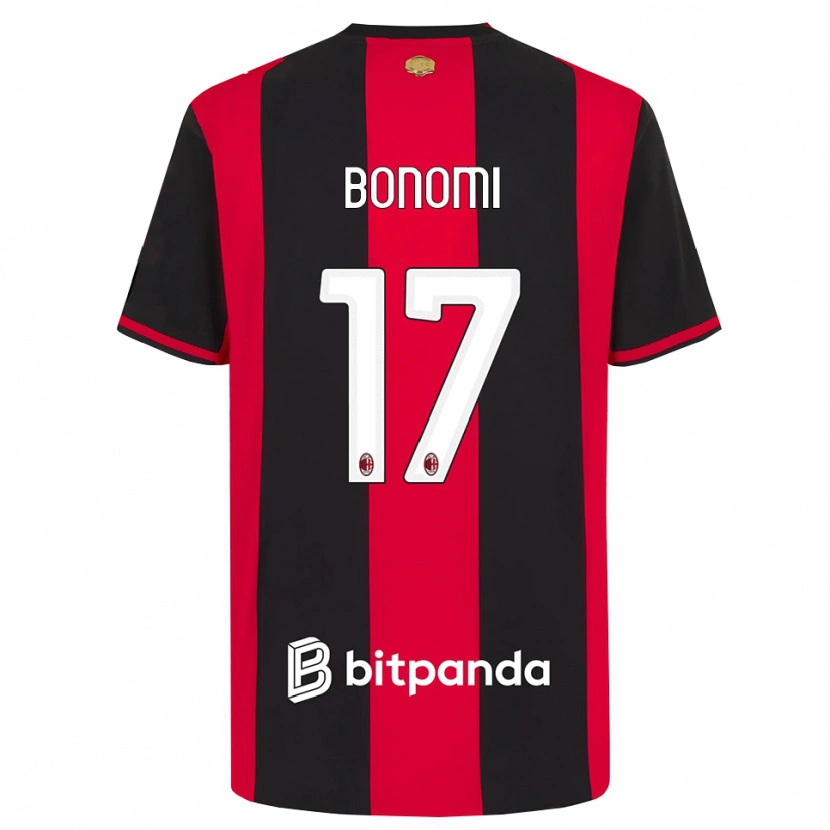 Danxen Homme Maillot Francesco Bonomi #17 Rouge Noir Blanc Tenues Domicile 2026/27 T-Shirt