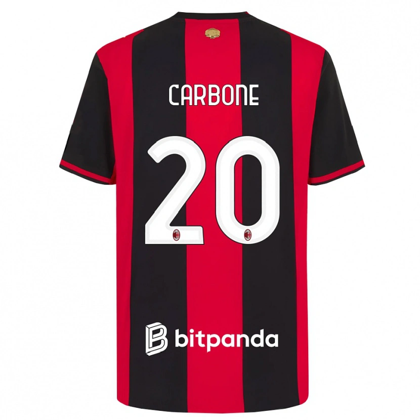 Danxen Homme Maillot Emanuele Carbone #20 Rouge Noir Blanc Tenues Domicile 2026/27 T-Shirt