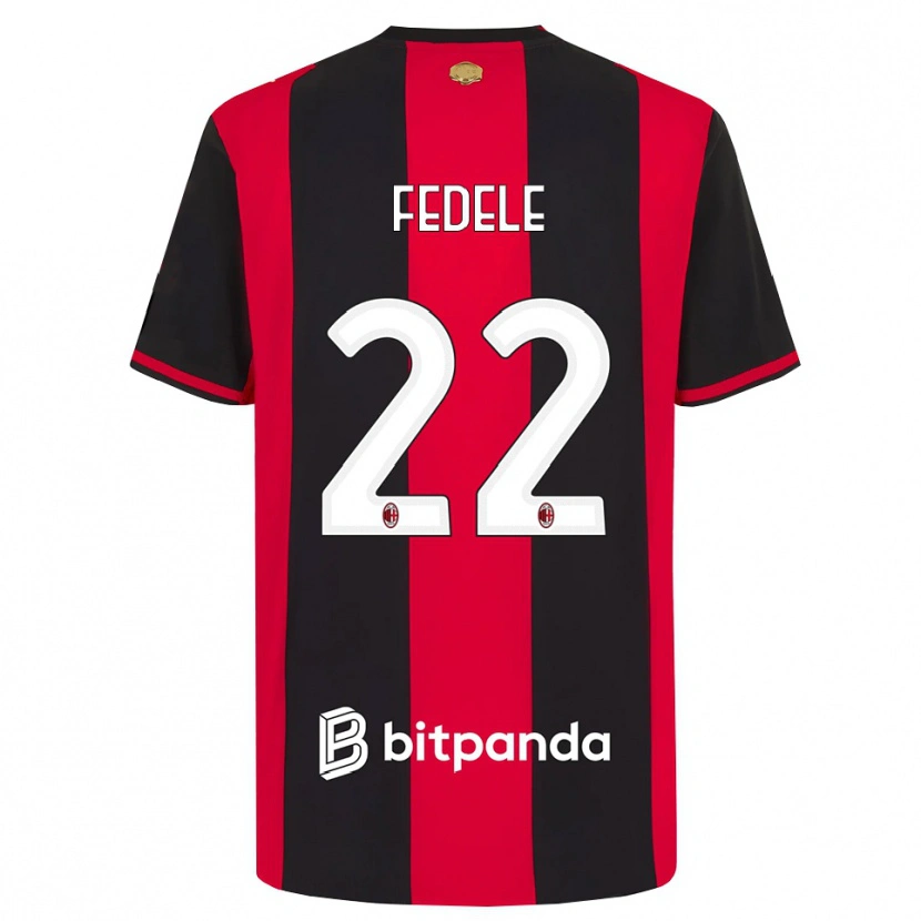 Danxen Homme Maillot Noemi Fedele #22 Rouge Noir Blanc Tenues Domicile 2026/27 T-Shirt