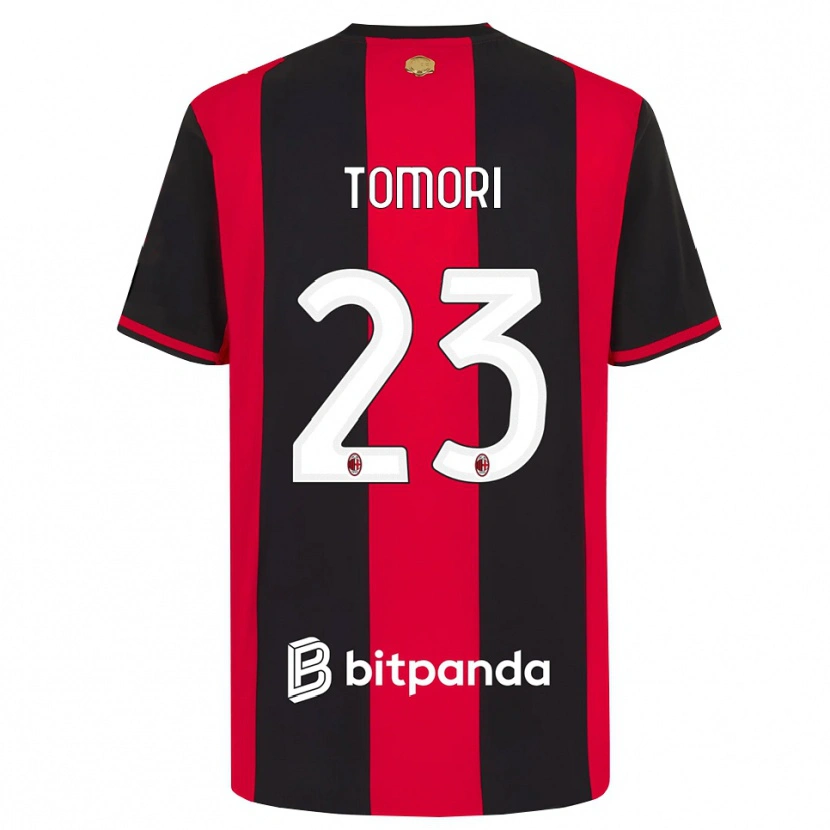 Danxen Homme Maillot Fikayo Tomori #23 Rouge Noir Blanc Tenues Domicile 2026/27 T-Shirt
