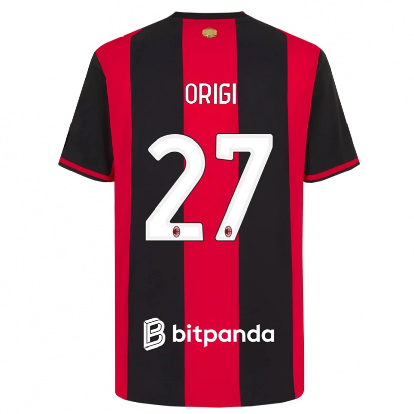 Danxen Homme Maillot Divock Origi #27 Rouge Noir Blanc Tenues Domicile 2026/27 T-Shirt