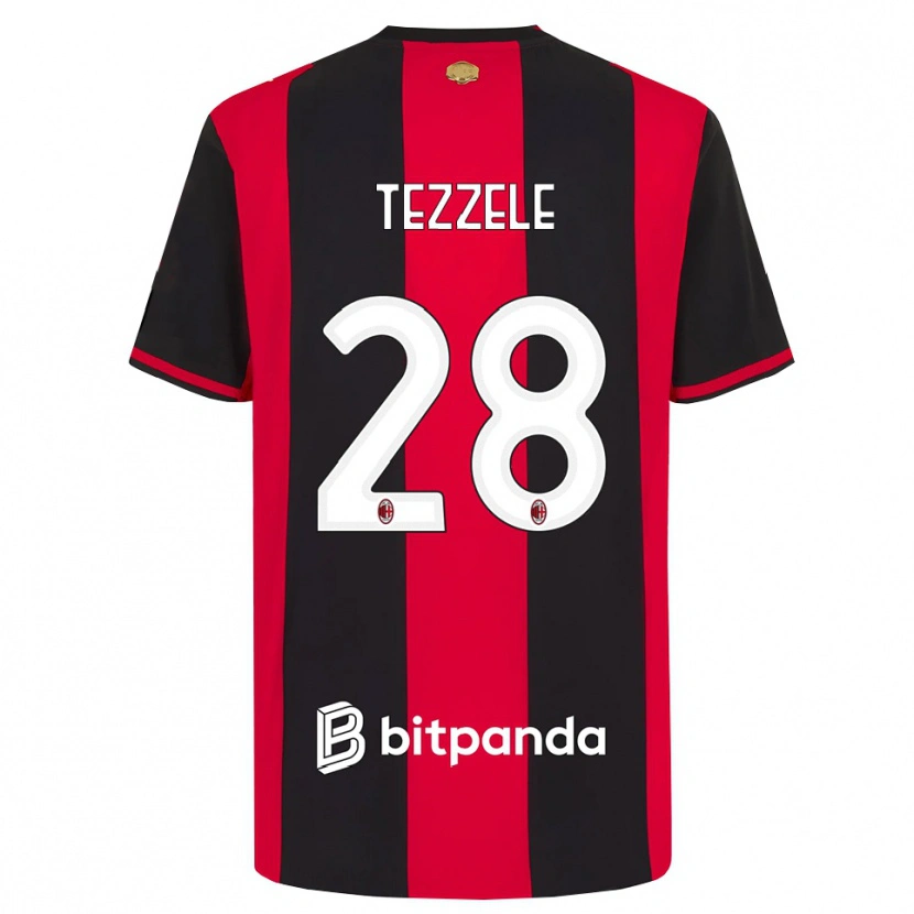 Danxen Homme Maillot Matteo Tezzele #28 Rouge Noir Blanc Tenues Domicile 2026/27 T-Shirt